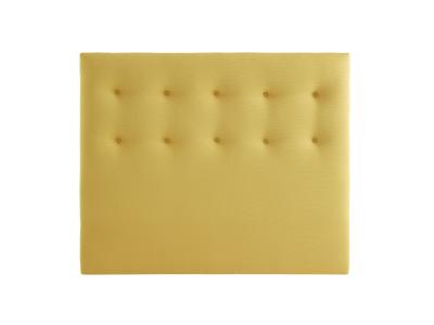 T&ecirc;te de lit d&eacute;co capitonn&eacute;e jaune Aurore Someo 140 - Jaune
