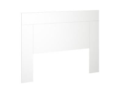 T&ecirc;te de lit en bois coloris blanc - Longueur 165 x Profondeur 2,5 x Hauteur 130 cm