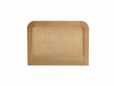 T&ecirc;te de lit smoothcloud 90 cm en cannage et bois naturel