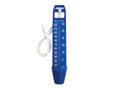 Thermom&egrave;tre bleu standard de piscine - Rouge