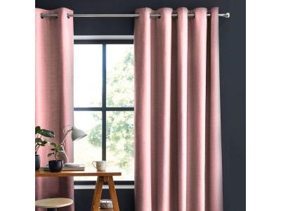 Toile de toscane - Rideau 100% coton rose 150x250 - Rose