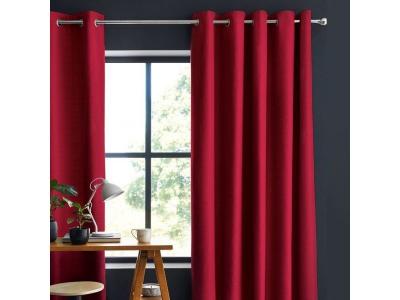 Rideau TOILE DE TOSCANE 100% Coton (150x250cm) Rouge - MonBeauRideau