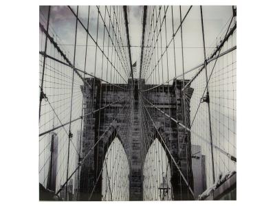 Atmosphera - Toile photo plexiglas NY - 75 x 75 cm - Gris