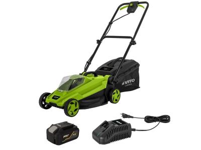 Tondeuse 20V Batterie lithium 4.0Ah Largeur de coupe 32 cm Bac 30L + Chargeur Gazon 300m2 VITO