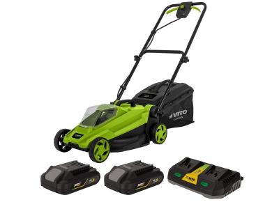 Tondeuse 20V - 2 Batteries 2.0Ah Chargeur double Bac 30L Gazon 300m2 VITO