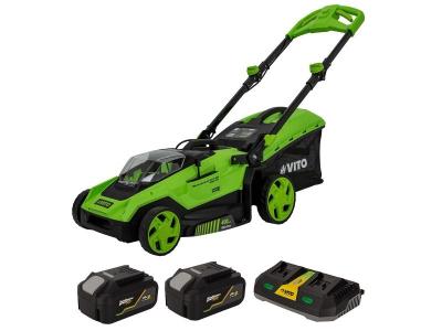 Tondeuse 40V -2 Batteries lithium 4.0Ah Chargeur Double Moteur Brushless 600m2 VITO