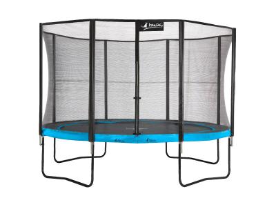 Trampoline de jardin rond 430 cm + filet de s&eacute;curit&eacute; PUNCHI Bleu 430