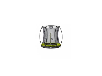 Trampoline enterr&eacute; Silhouette &oslash;183cm avec filet de s&eacute;curit&eacute; - vert