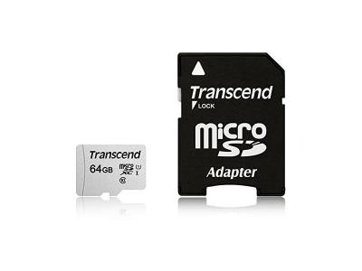 Transcend carte micro sdxc 64go avec adaptateur
