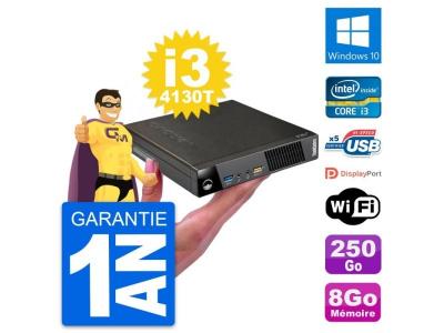 Ultra mini pc lenovo m73 tiny usff i3-4130t ram 8go disque 250go windows 10 wifi