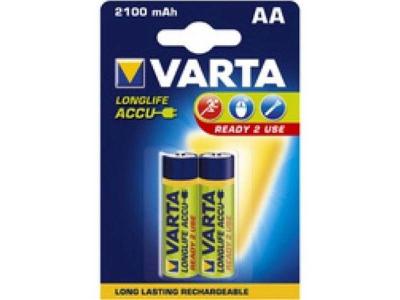 varta lot de 2 piles rechargeables accu aa 2100mah