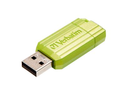 Verbatim USB DRIVE 2.0 PINSTRIPE Cl&eacute; USB 64 GB Eucalyptus, vert 49964 USB 2.0