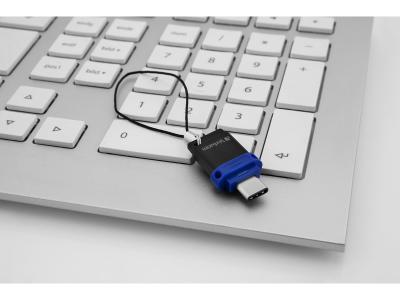 Cl&eacute; usb et usb C 32go Verbatim 3.0 bleu 