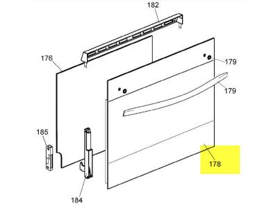 Verre Exterieur Porte Pour Four Candy - 42802375