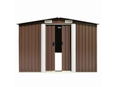 Vidaxl - Abri de jardin 257x392x181 cm M&eacute;tal Marron Brown