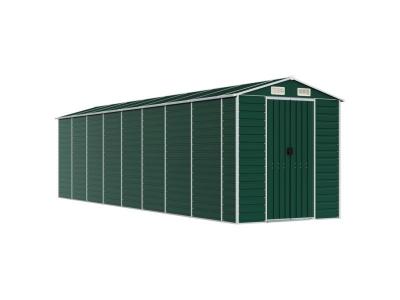 Vidaxl abri de jardin vert 191x725x198 cm acier galvanis&eacute;