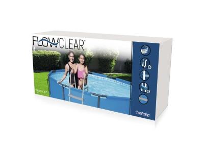 Vidaxl bestway &eacute;chelle de piscine &agrave; 4 marches flowclear 122 cm 58331