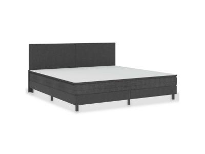 Sommier tapissier Gris fonc&eacute; Tissu 200x200 cm
