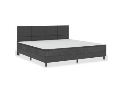 Vidaxl sommier tapissier gris fonc&eacute; tissu 200x200 cm 3054719