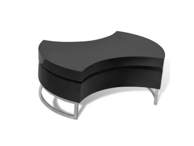 Vidaxl - Table Basse &agrave; Forme R&eacute;glable Noir Brillant Noir