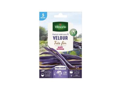 VILMORIN Graines de haricot velour gousse violette - 5 M
