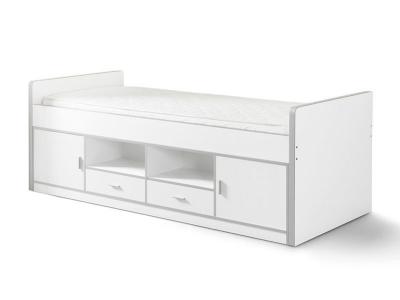 Vipack bonny lit capitaine 90x200 blanc sans sommier BONKB9014