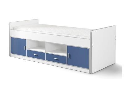 Vipack bonny lit capitaine 90x200 bleu sans sommier BONKB9007