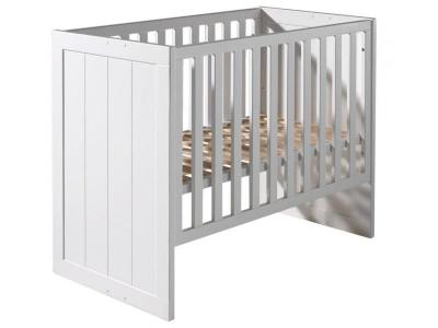 Vipack erik lit &agrave; barreaux 60x120cm pin massif laqu&eacute; blanc ERBB6014
