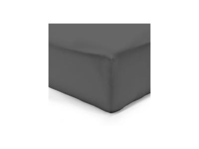 Vision - Drap housse Anthracite - 200x200cm - 100% coton