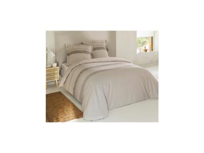 VISION Parure de couette Anthony - 100% coton - 220 x 240 cm - Beige