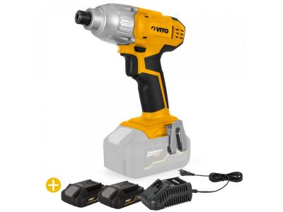 Visseuse 20V sans fil + 2 Batteries Lithium 2AH + Chargeur Rapide VITO 180Nm