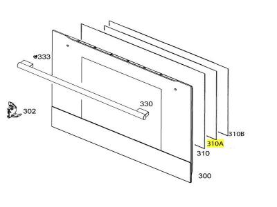 Vitre Intermediaire Rep 310a Pour Four Electrolux - 356168401