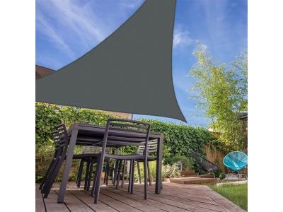 Voile d'ombrage triangulaire - SUNNY INCH YOU WORTH HAVING - 280g-m&sup2; - Gris