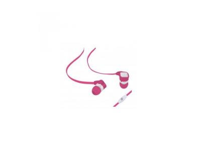 WE - &Eacute;couteurs avec micro - intra-auriculaire - filaire - jack 3,5mm - blanc, fuchsia