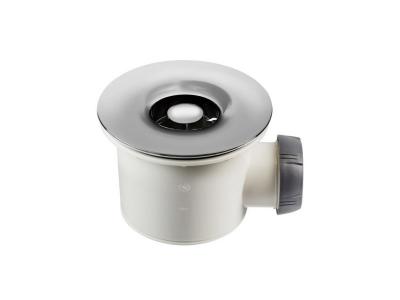 WIRQUIN Bonde de douche Tourbillon - &Oslash; 90 mm - Grille en ABS chrome
