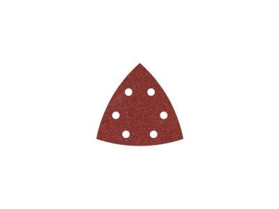 Wolfcraft 1852100 25 Patins Auto-agrippantes Delta 95 Mm, Perfor&eacute;s, Corindon Grains 80