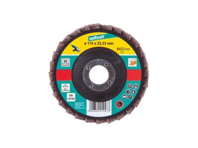 WOLFCRAFT Disque lamelle fibre meule - G80 - Diam&egrave;tre: 115 mm