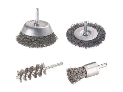 Pack de 4 brosses fil d'acier queue WOLFCRAFT 2133000 &Oslash;6 mm