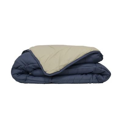 Couette Calgary microfibre 200x200 cm p&eacute;trole et mastic