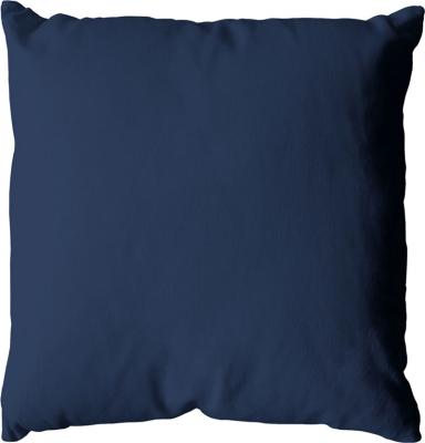 Coussin d&eacute;houssable uni en coton - Bleu Marine - 40 x 40 cm