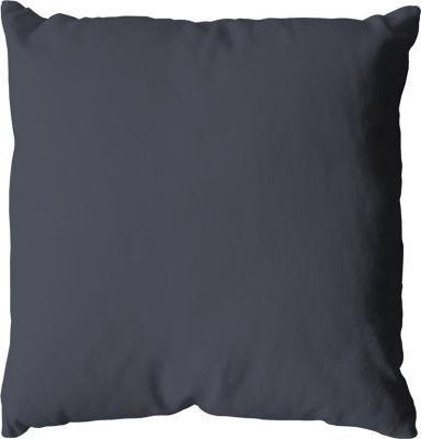 Coussin d&eacute;houssable uni en coton Gris Fonc&eacute; 40 x 40 cm - Gris Fonc&eacute;