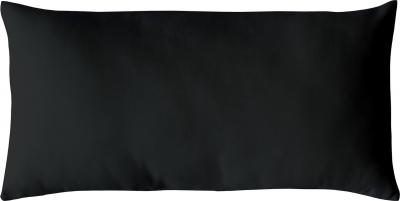 Coussin non d&eacute;houssable en coton uni - Noir - 30 x 50 cm