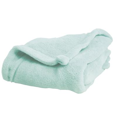 Couverture microfibre Microlon vert d'eau (75 x 100 cm)