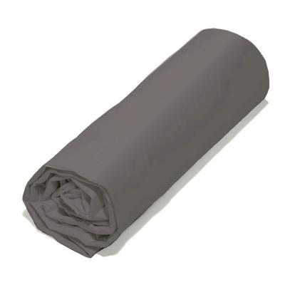 Drap Housse 160x200 cm Coton bio Gris Fonc&eacute; hauteur bonnet 30