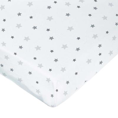 Drap housse imprim&eacute; &eacute;toiles multicolores - Blanc - 70 x 140 cm