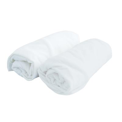 Duo de draps housse en jersey - Blanc - 60 x 120 cm