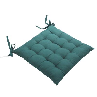 Assise matelass&eacute;e 38 x 38 x 3 cm lola 100% coton - vert fonce