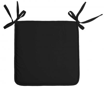 Galette de chaise unie aux multiples couleurs Noir 38 x 38 cm - Noir