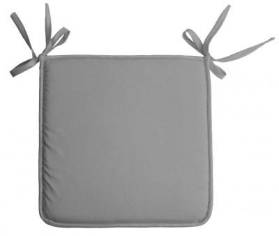 Galette de chaise unie aux multiples couleurs - Souris - 38 x 38 cm