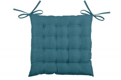 Galette de chaise unie en 16 points Turquoise 40 x 40 cm - Turquoise